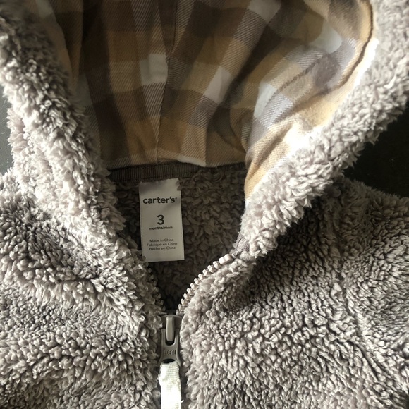Carter’s Sherpa Hooded Baby Jacket - 3 months - Picture 2 of 5